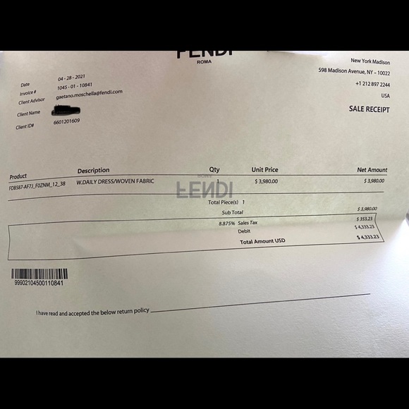 FENDI Silk Dress-Spring 2021 Collection - Picture 9 of 10